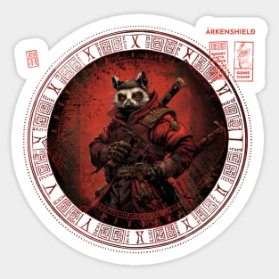 Boardgame Shirt, Arkenshield, "Angry Katta Rogue", Game Champ Sticker